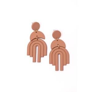 NEW 123 AMORE women's this promise earrings in brown